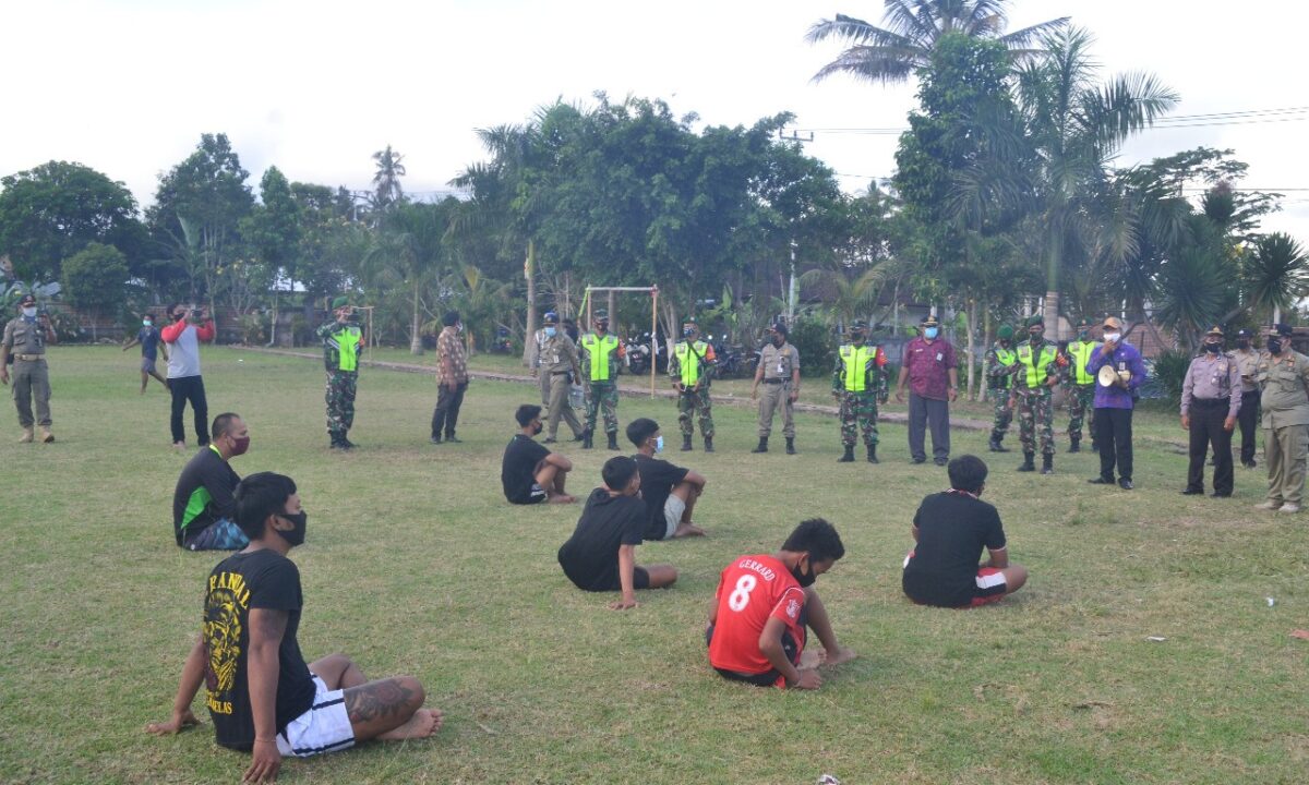 Tim Satgas Covid -19 KAB. Klungkung seksi pengamanan dan Penegakkan hukum Protokol Kesehatan.