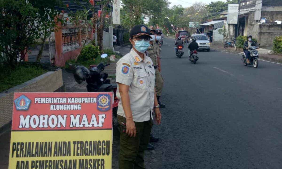 SATPOL PP KLUNGKUNG GENJOT TERUS PELANGGAR PROTOKOL KESEHATAN