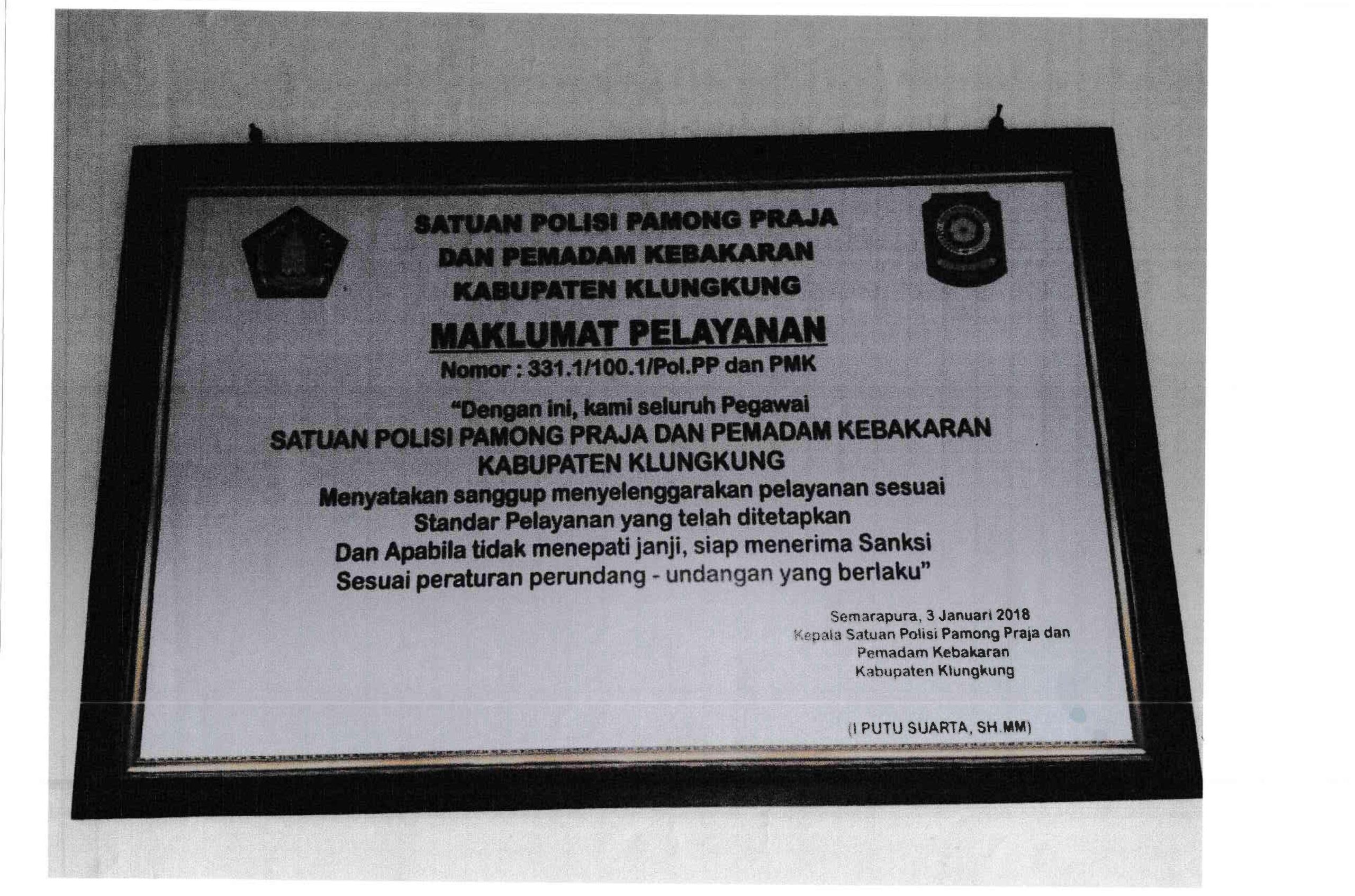 FOTO  MAKLUMAT SATPOL PP DAN PMK KLUNGKUNG